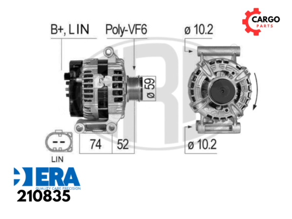 ALTERNATOR BOSCH 150A CITROEN JUMPER / PEUGEOT BOXER 2.2 2011-