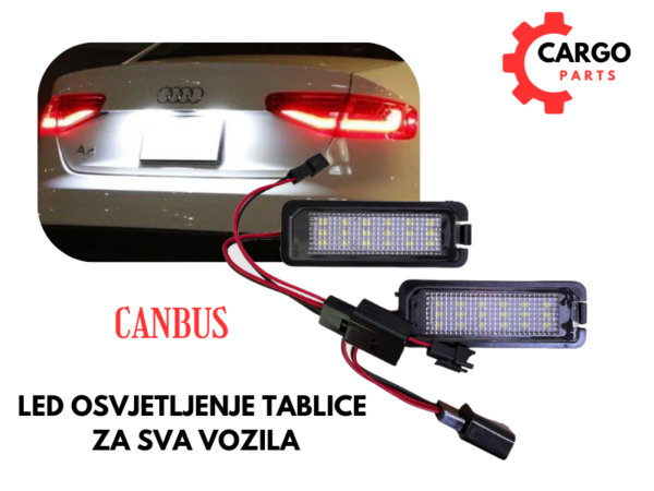 LED OSVJETLJENJE TABLICE - VW GOLF PASSAT TIGUAN / AUDI A3 A4 A6