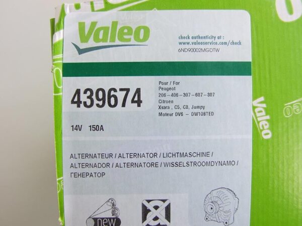 ALTERNATOR VALEO 12V 150A PEUGEOT BOXER EXPERT PARTNER 406 - Image 6