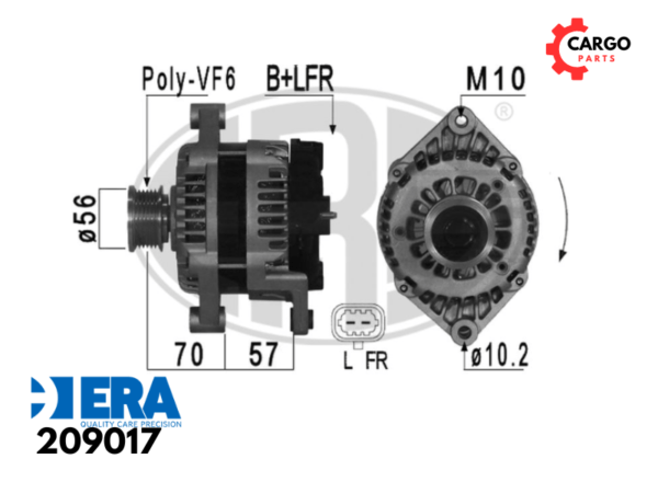 ALTERNATOR DELCO 12V 140A CHEVROLET CRUZE 2.0D 2009-