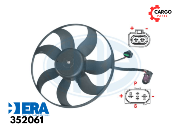 VENTILATOR HLADNJAKA VW GOLF V VI TIGUAN CADDY PASSAT B6 B7 CC