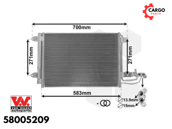 HLADNJAK KLIME VW GOLF 5 6 V VII / SKODA OCTAVIA / AUDI A3 2003 - 2013