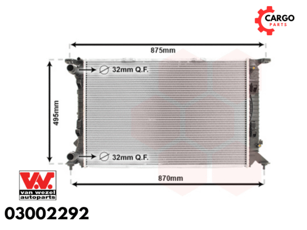 HLADNJAK MOTORA AUDI A4 B8 / A5 / A6 C7 / Q3 / Q5 2.0 TDI TFSI